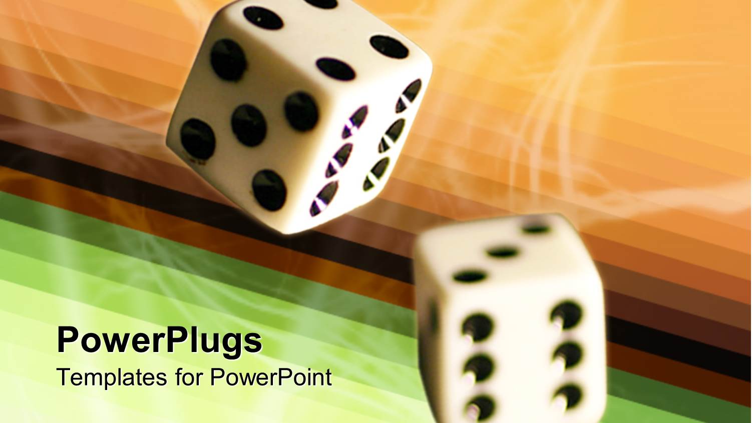 Finance, Risk, Gambling Metaphor with Black and White Dice Rolling