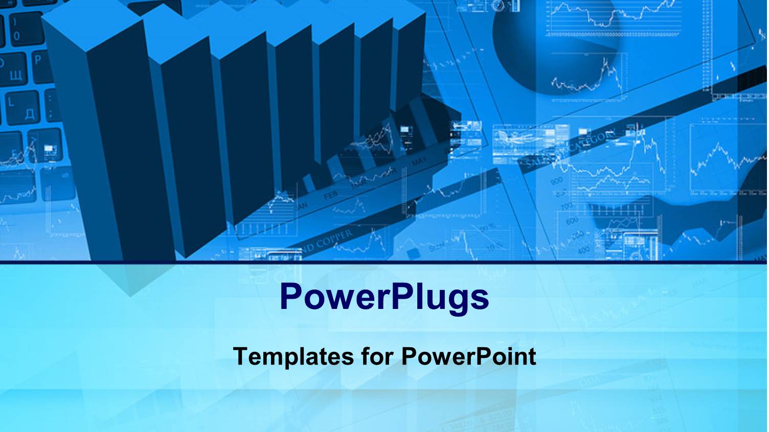 Financial Charts with Stock Market Analysis Over Computer Keyboard