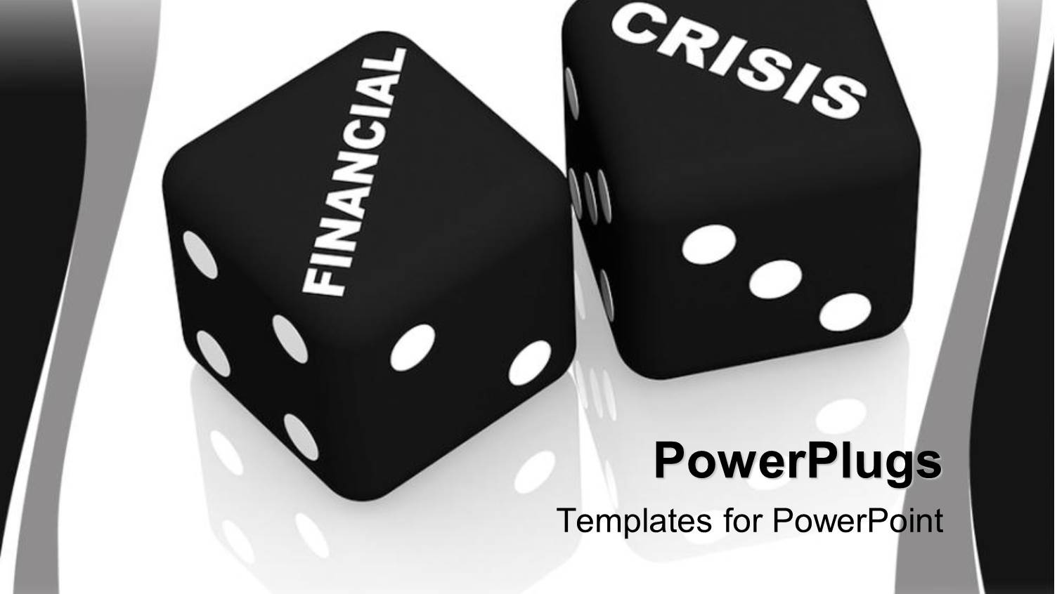 Financial Crisis Theme with Black and White Dice, Risk
