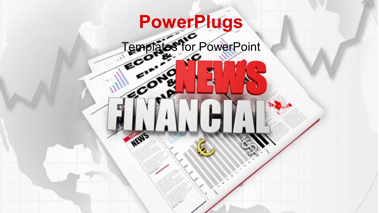 Financial News Logo on Newspaper with World Map