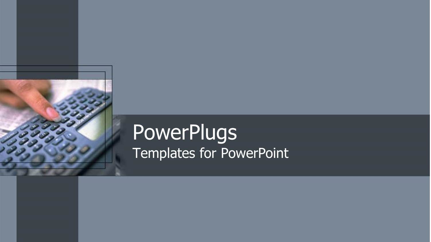 Finger Using small Keyboard on Gray Background