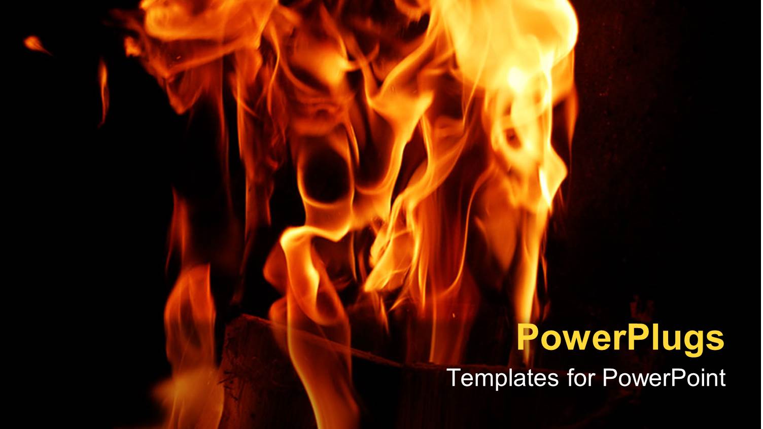 the Fire Burning with a Dark Background and a Place for Text