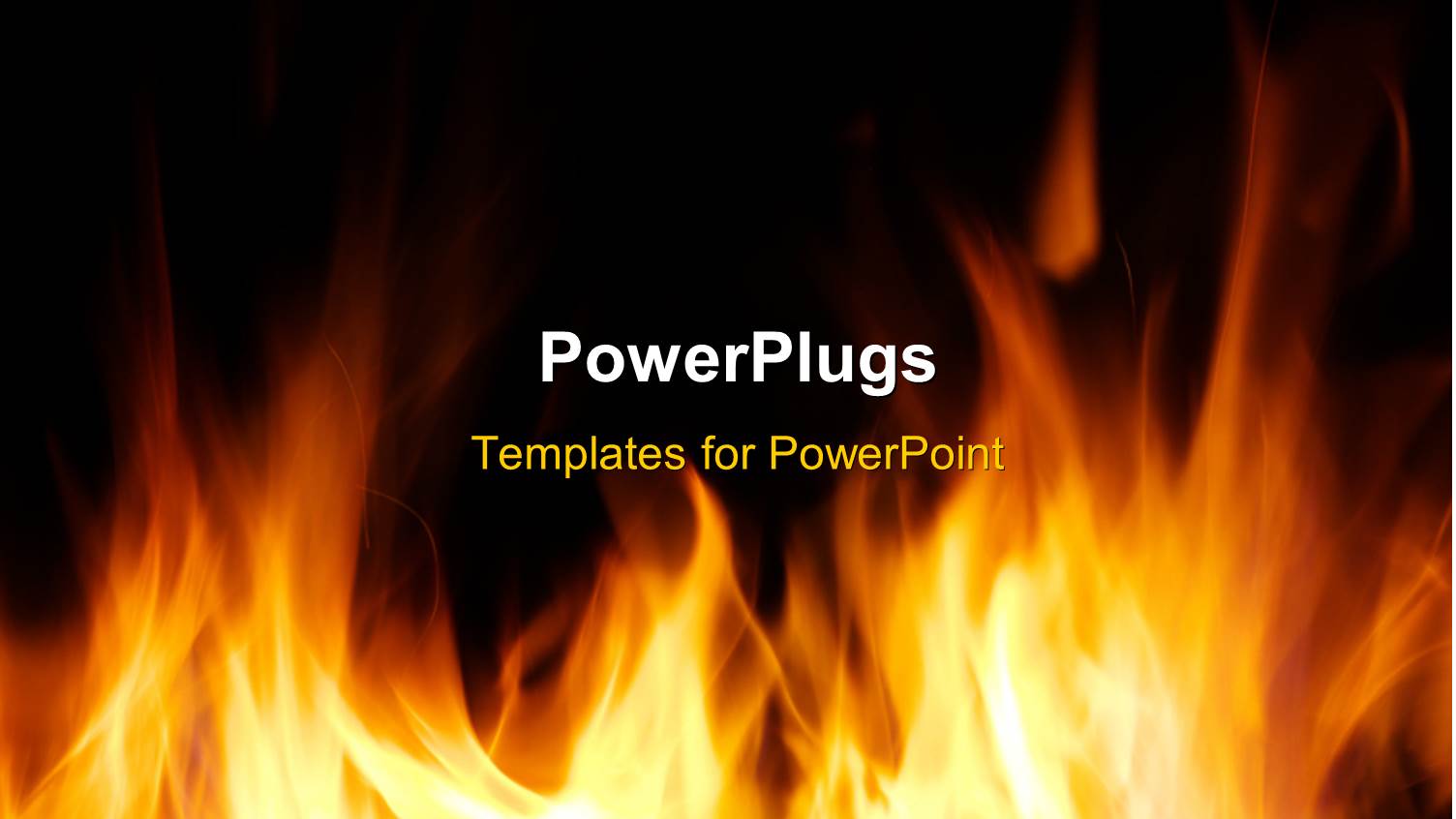 Fire Flames Over Dark Background