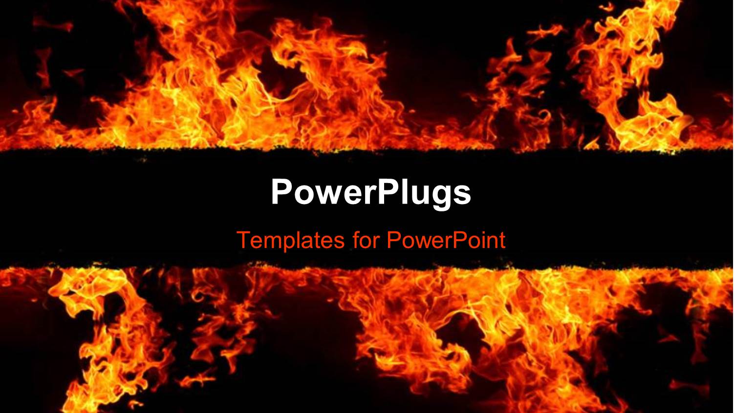 Fire Flames Over Dark Background