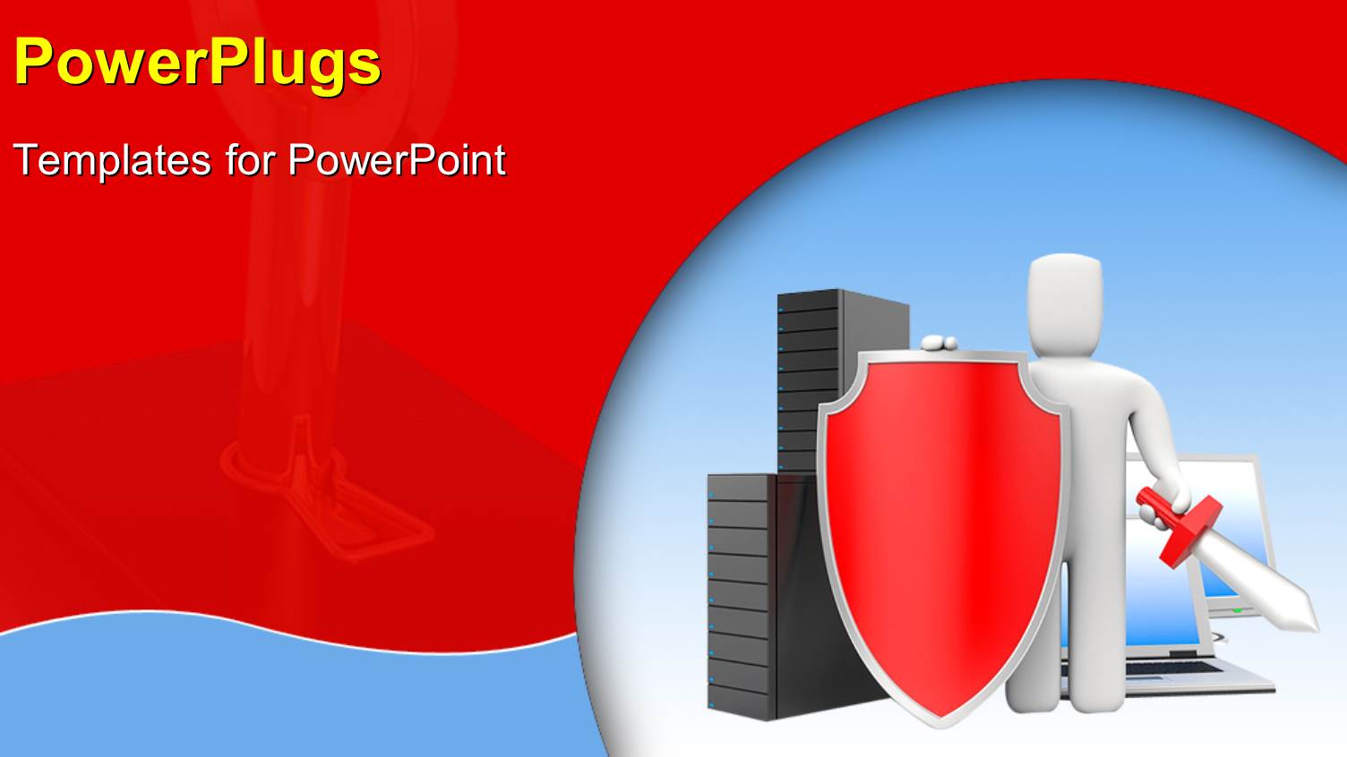 a White Colored 3D Character Holding a Shield and Sword