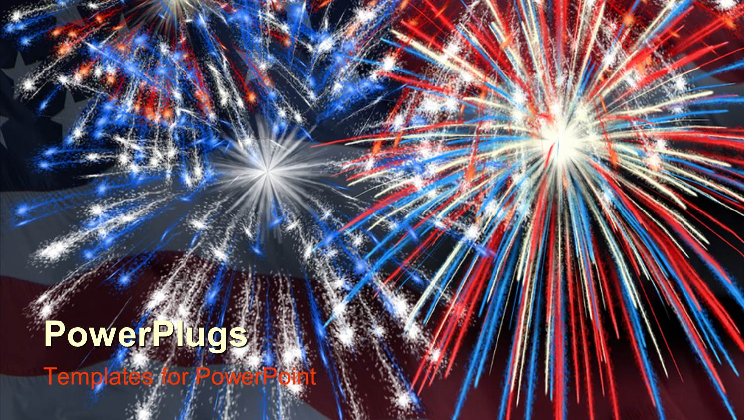 a Firework Display Being Impressed by the American Flag Along with the Flag in the Background