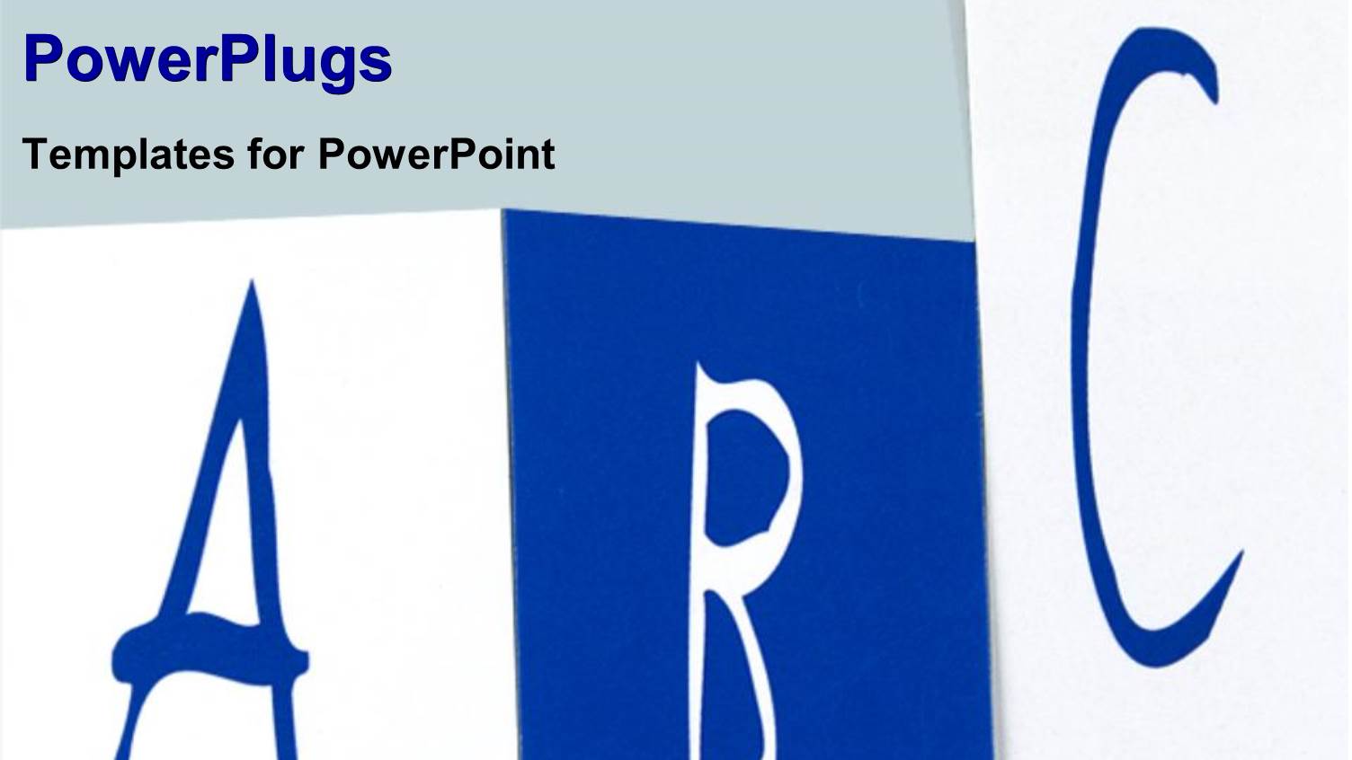 First Three Letters of the Alphabets on a White Background