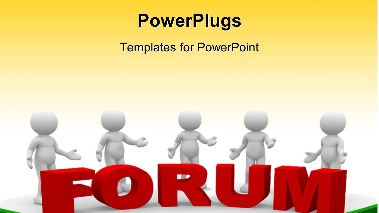 Five 3D Characters with a Text that Spells Out the Word 