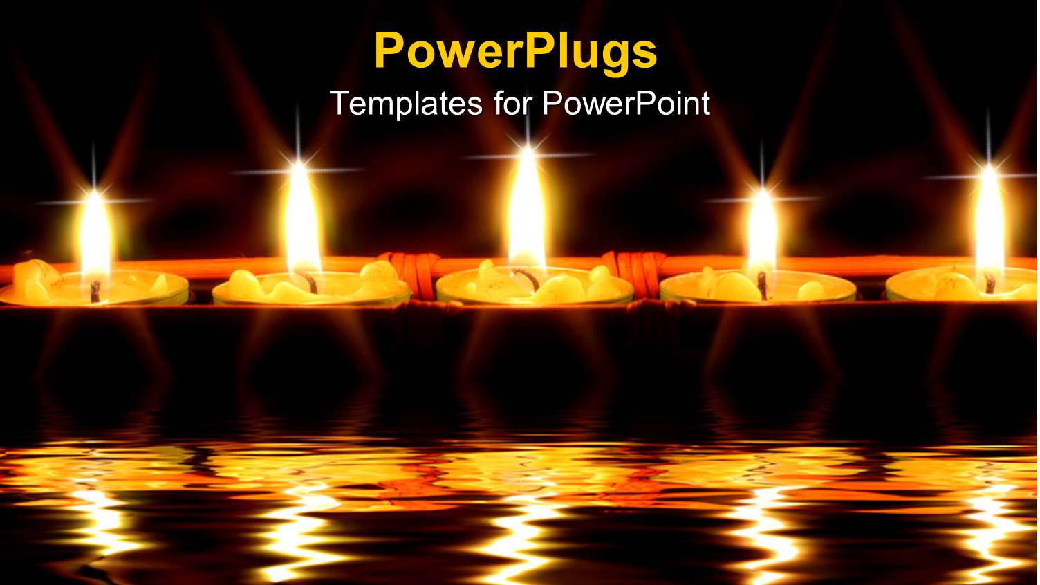 Five Lit Candles in a Box on a River