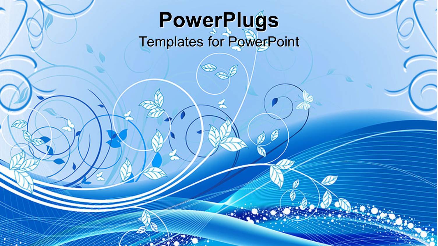 Floral Background with White and Different Shades of Blue