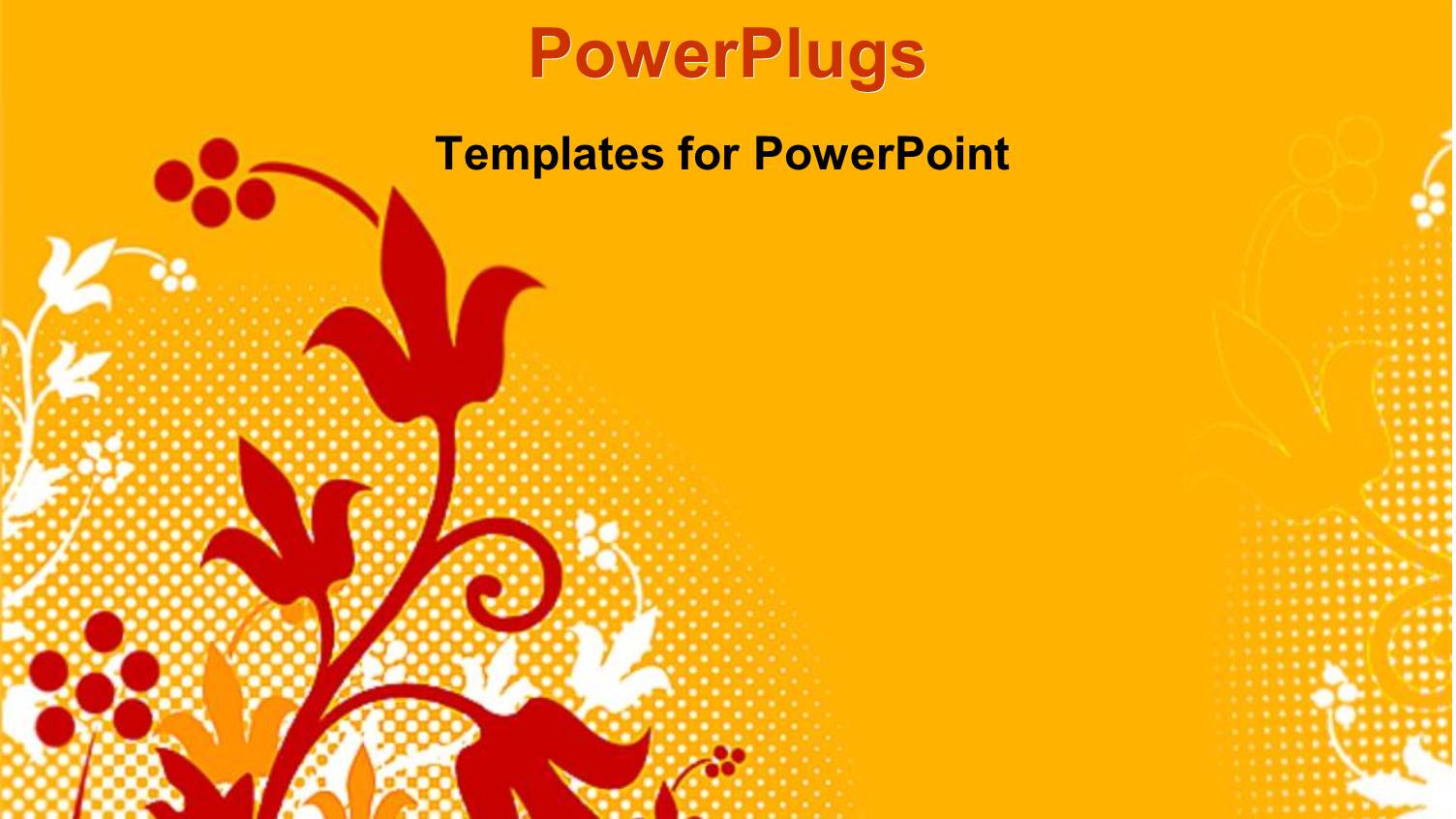 a Floral View with Orange Background