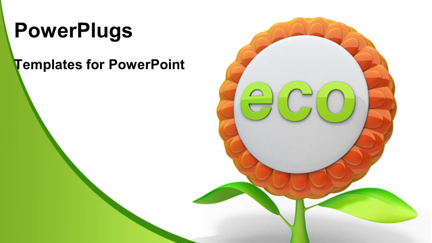 Flower Ecology Icon with White and Green Color