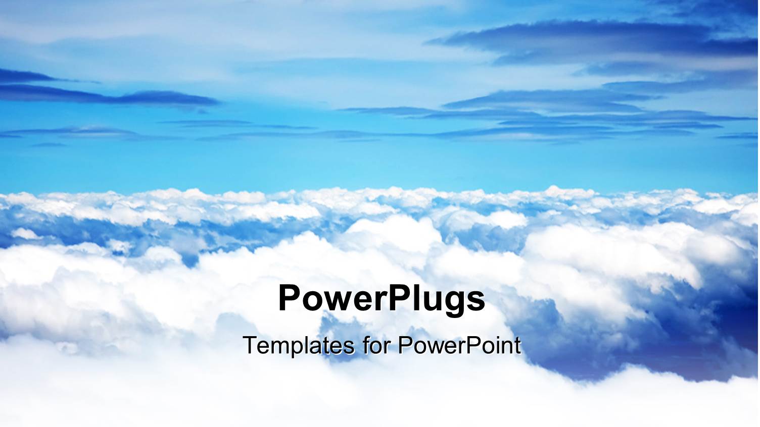 Fluffy White Clouds Against Blue Sky Background