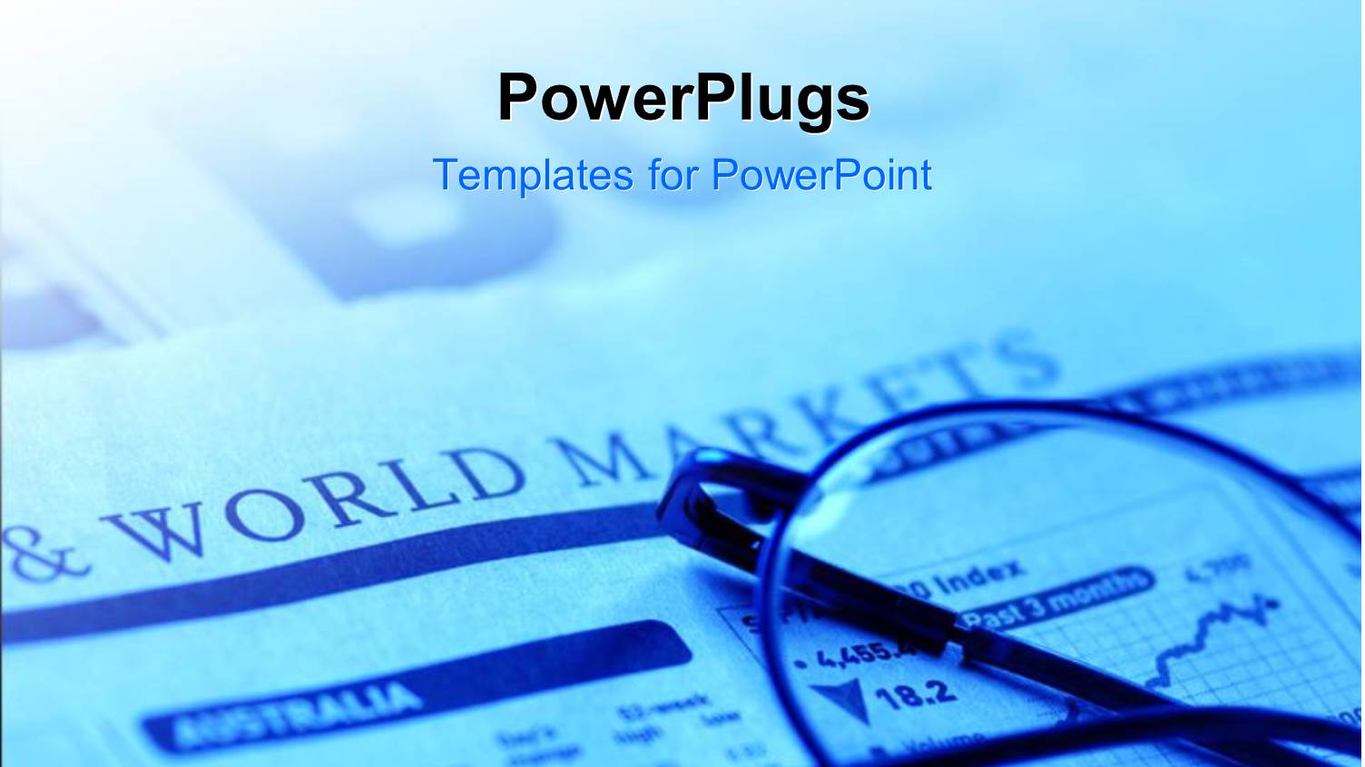 Folded Eye Glasses Sitting on Stock Chart and Market Information 