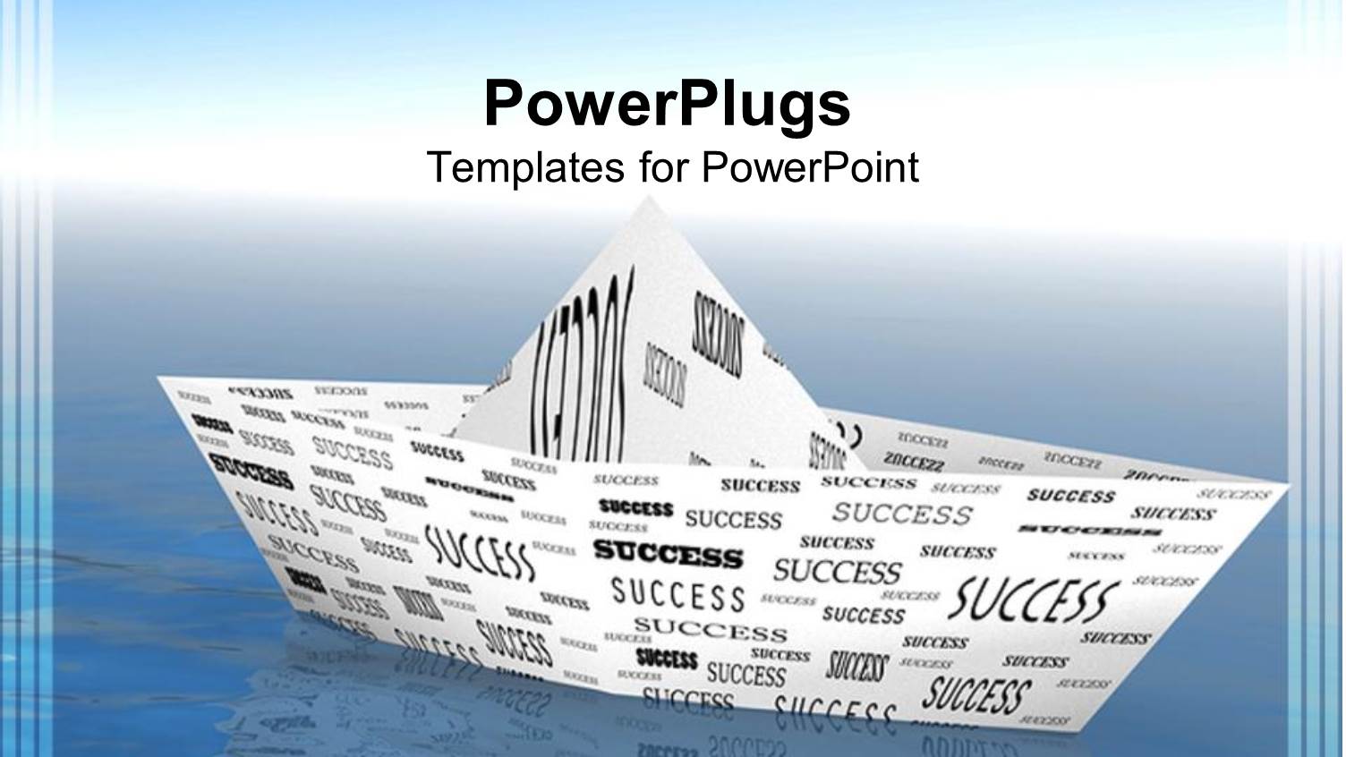 Folded Paper Boat with Success in Various Fonts