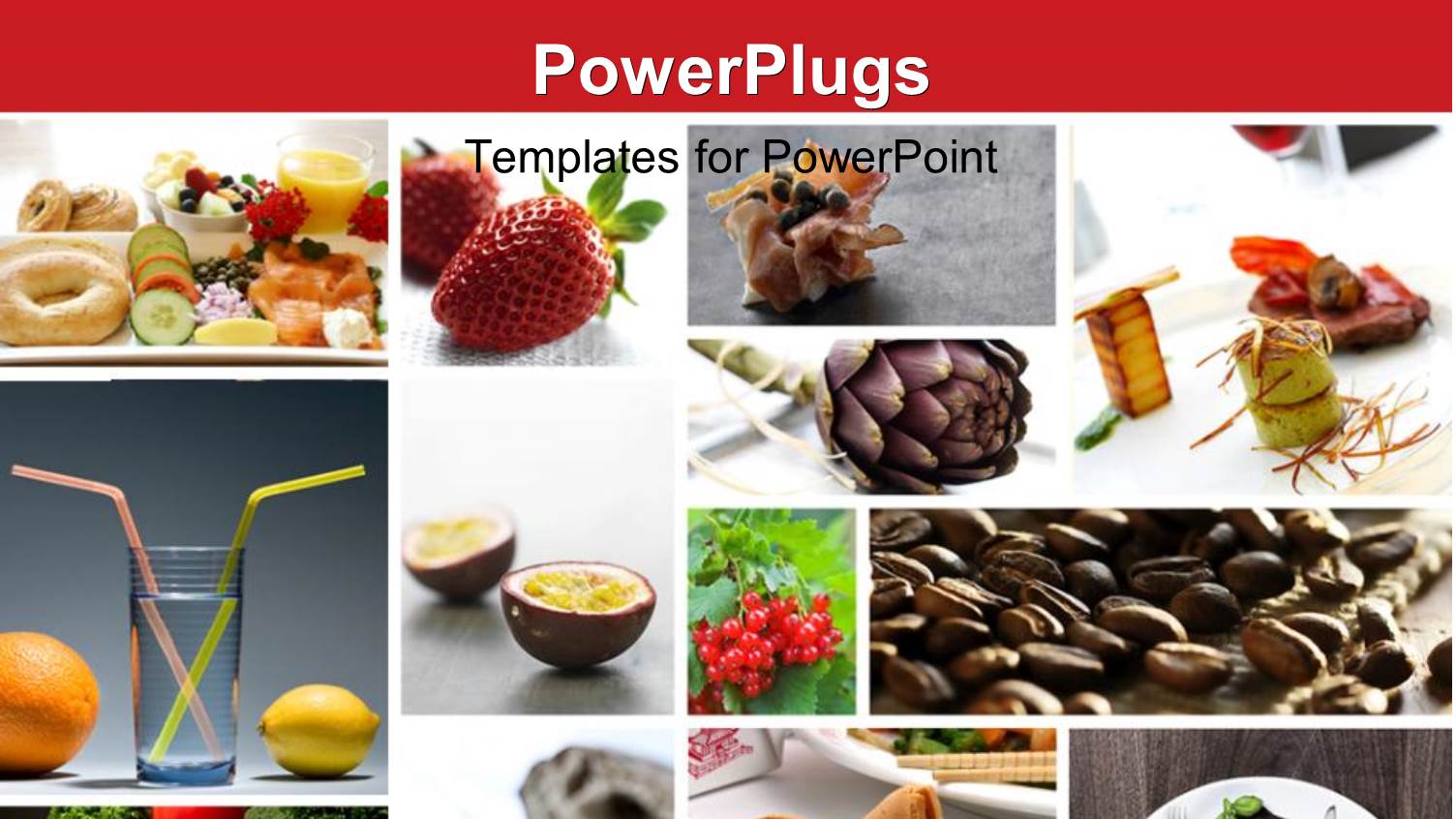 Food Collage with Red Color