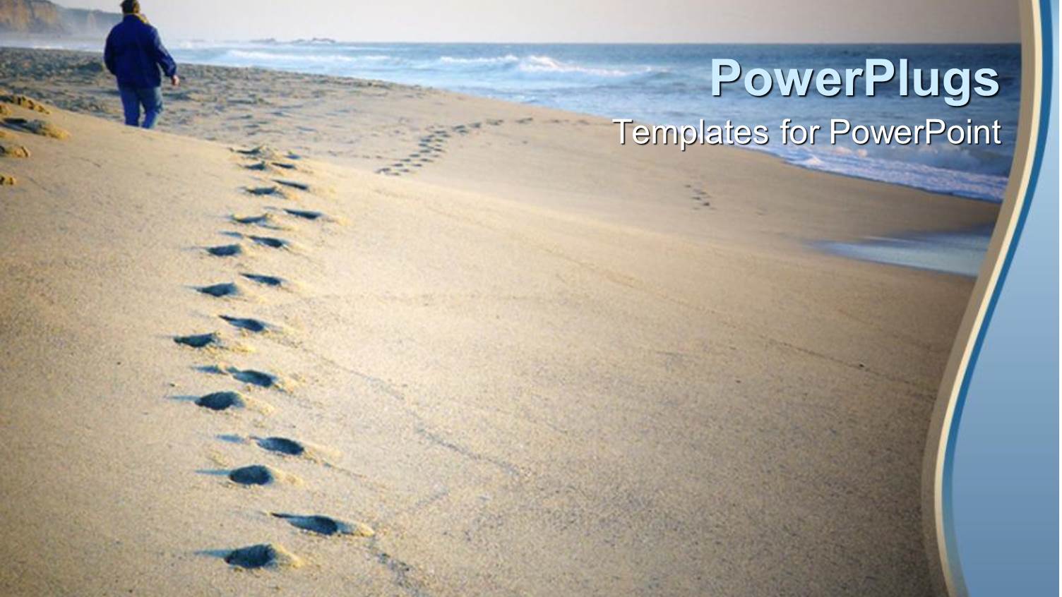 Footprints in Sand Near Ocean, Person Walking on Beach