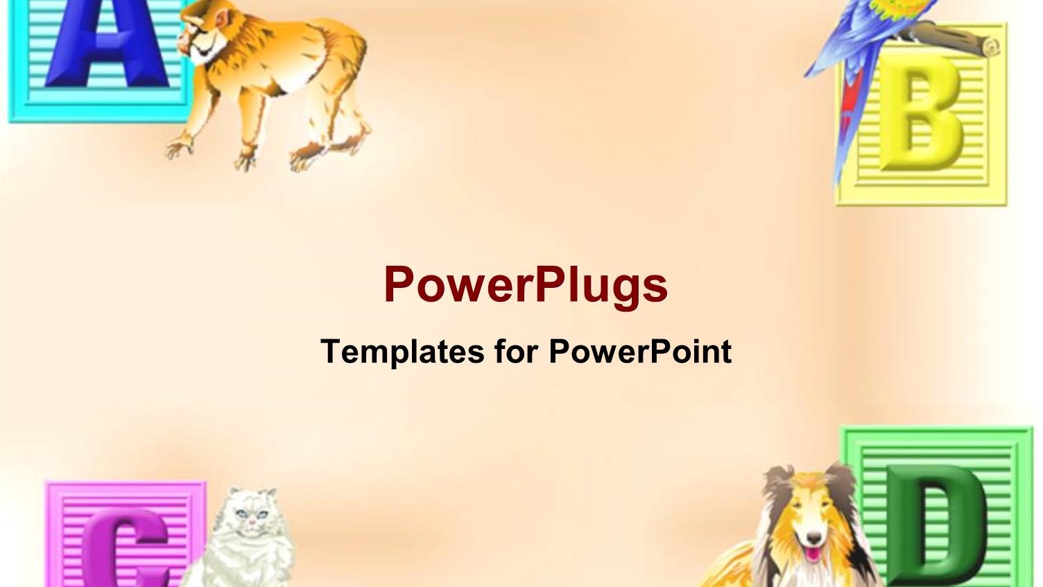 Four Multi Colored Alphabet Tiles on a Pink Background