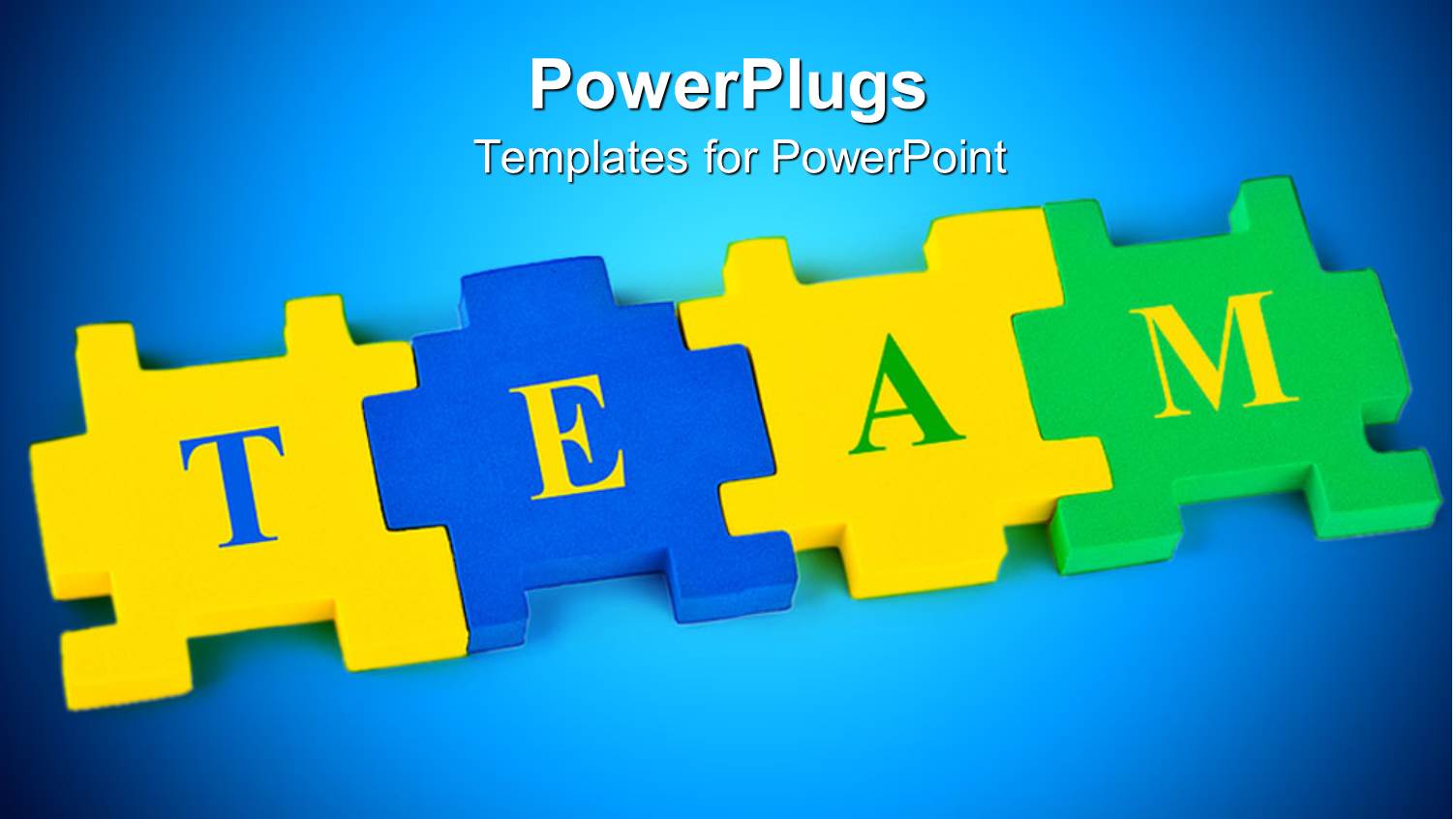 Four Multi Colored Puzzle Pieces Forming the Words Team