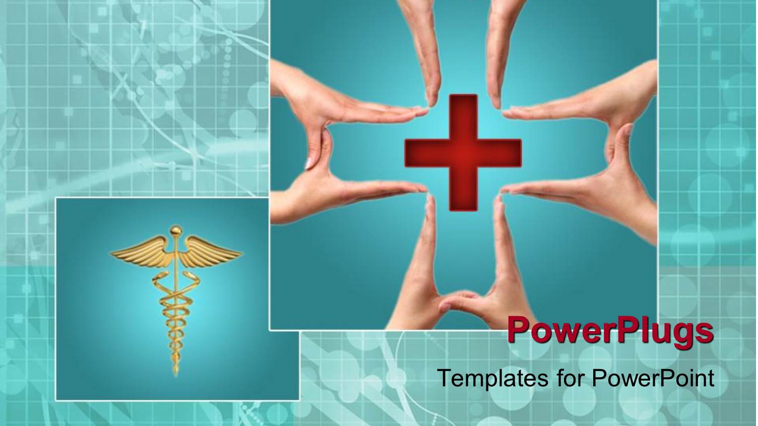 Four Pairs of Human Hands Forming a Cross Ign Round a Cross