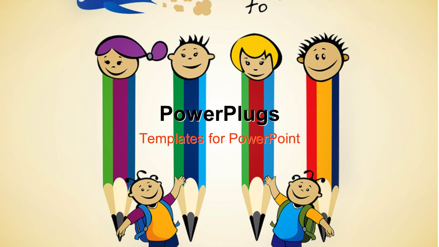 Four Pencil Friends Prepare for Back to School with Light Brown Color