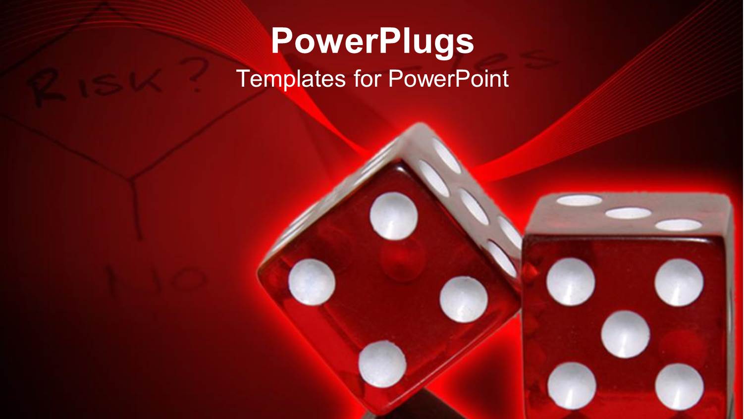 Four Red Dice in Red Background with Flowchart Written RISK?