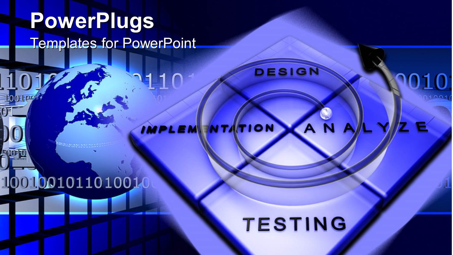 Four Squares with Design, Implementation, Testing and Analyze Words and Spiral on Top of the Square and Globe in the