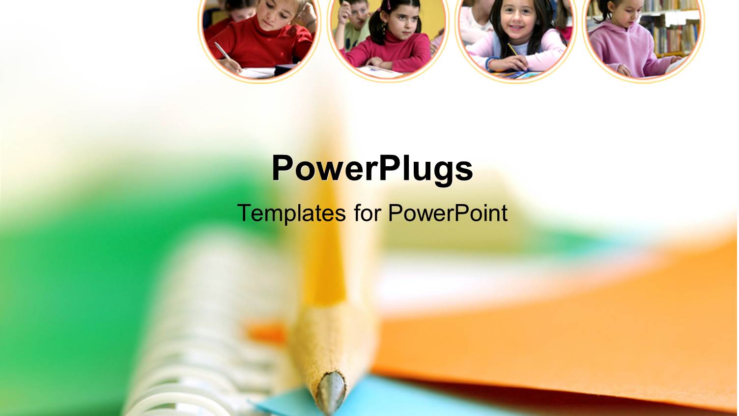 Four Tiles with Children in a Classroom on a Blurry Background