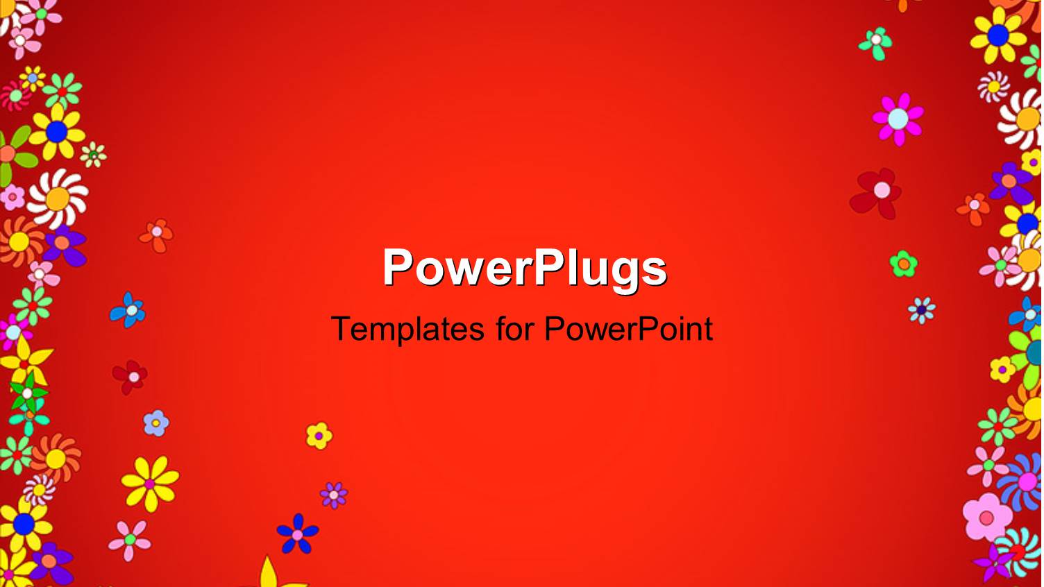 Frame of Colorful Flowers with Red Color