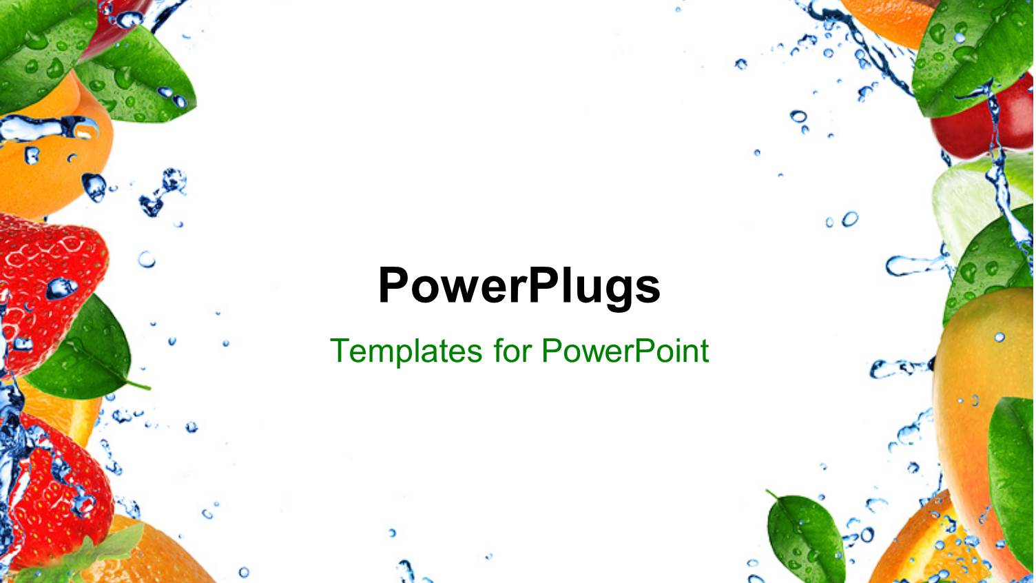 Frame with Fresh Healthy Fruit and Splashing Water