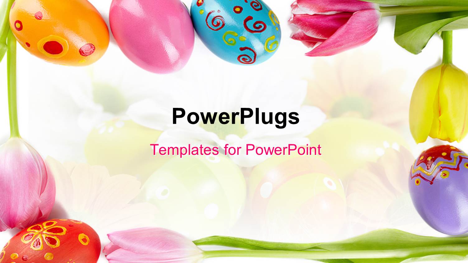 a Number of Easter Eggs with Colorful Background