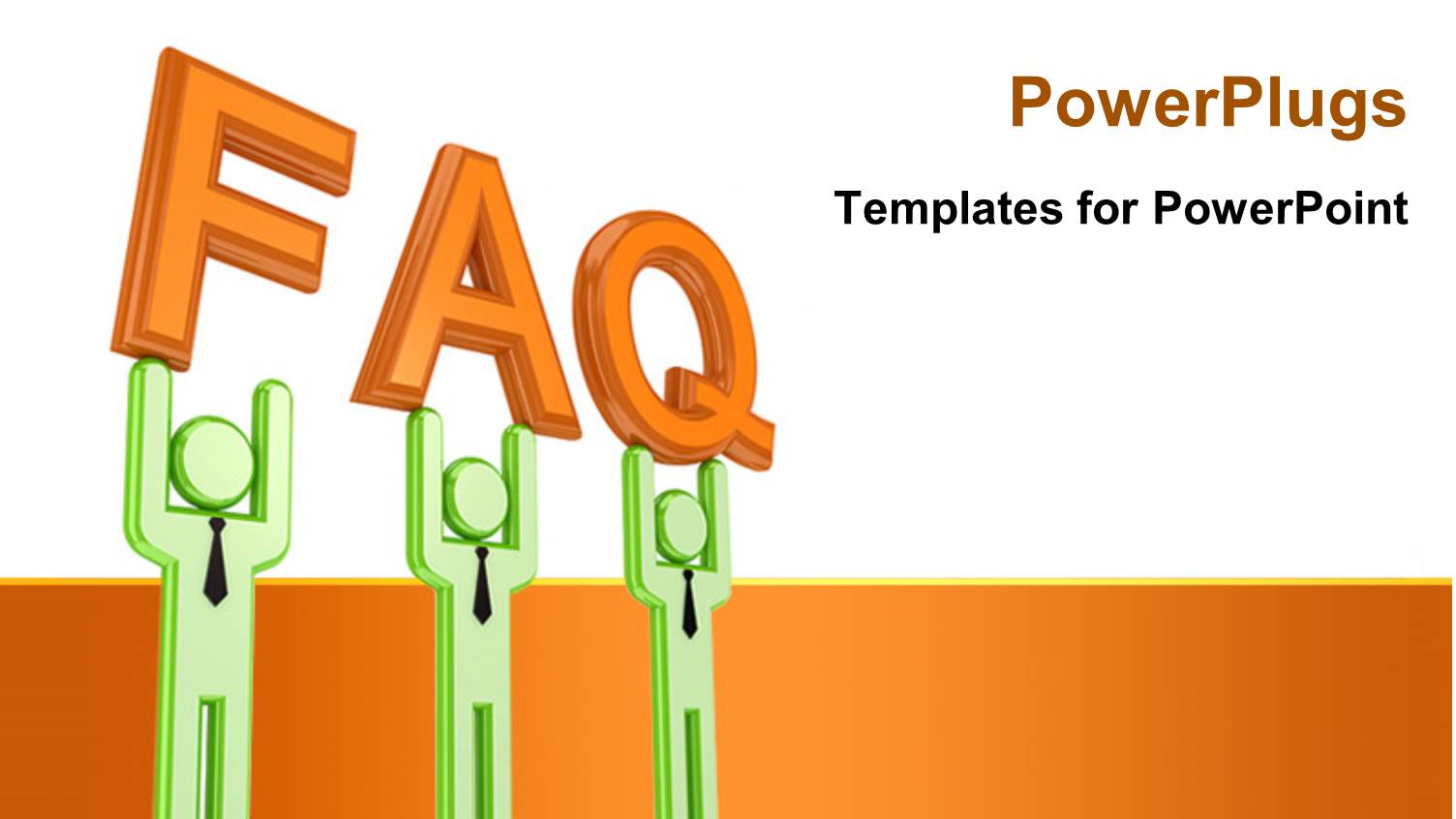 Frequently Asked Questions Concept Using Humanoids with Orange Color