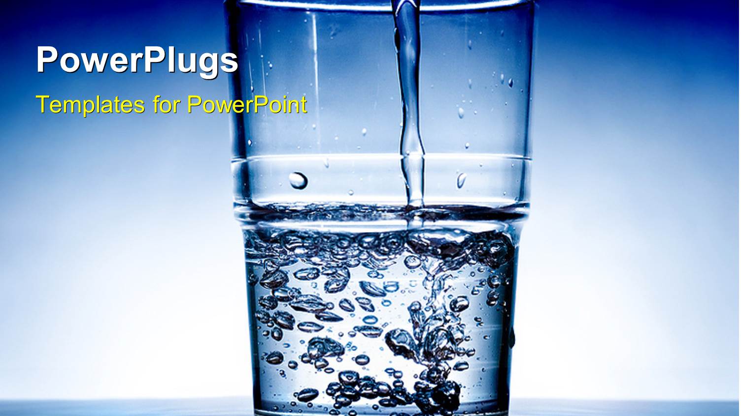 Fresh Water Being Poured in a Glass with Blue Color