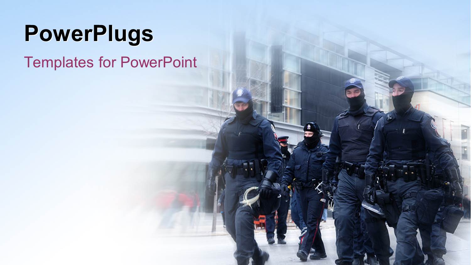 Full Kitted Riot Police Moving on Street to Control Riot