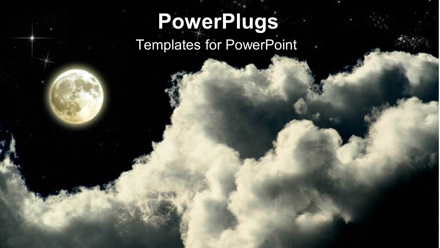 Full Moon on a Cloudy Star Lit Night