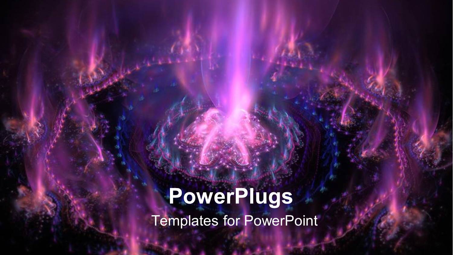 Futuristic Purple with Purple and Blue Flames in Dark Background