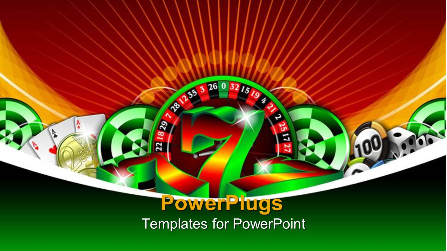 Gambling Icons, Casino Chips, Lucky Number Seven, Three Aces, Dice