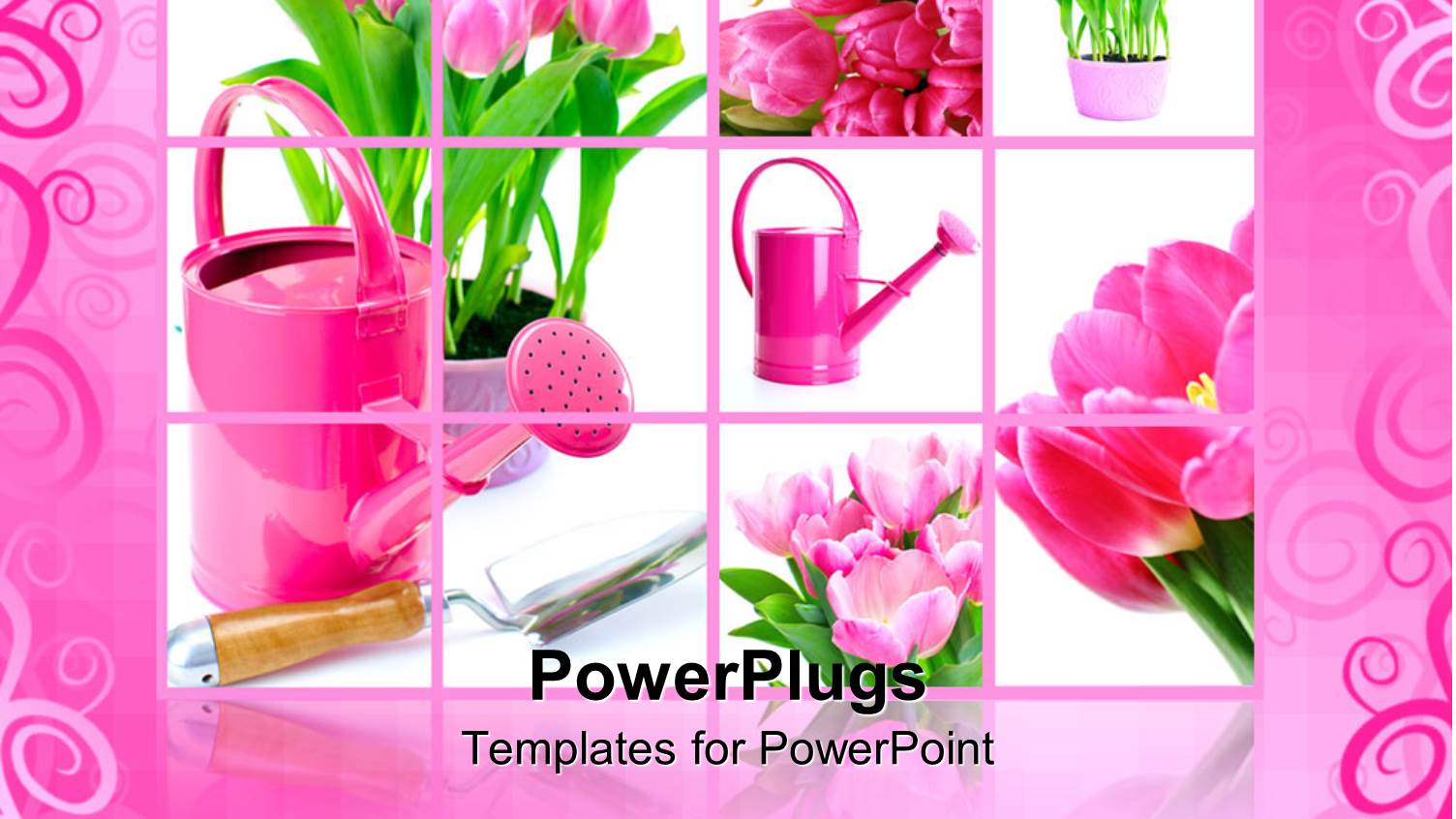 Gardening Related Things with Pinkish Background