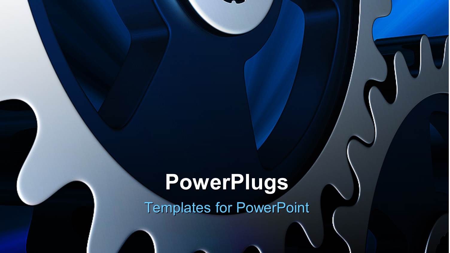 a Gear with Bluish Background and Place for Text