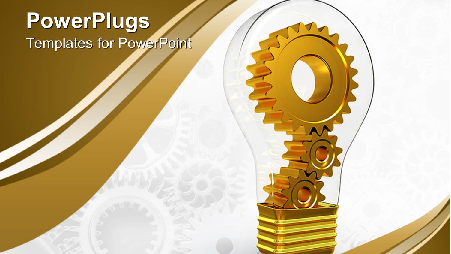 Gears Inside Light Bulb with White Background and Colorful Edges