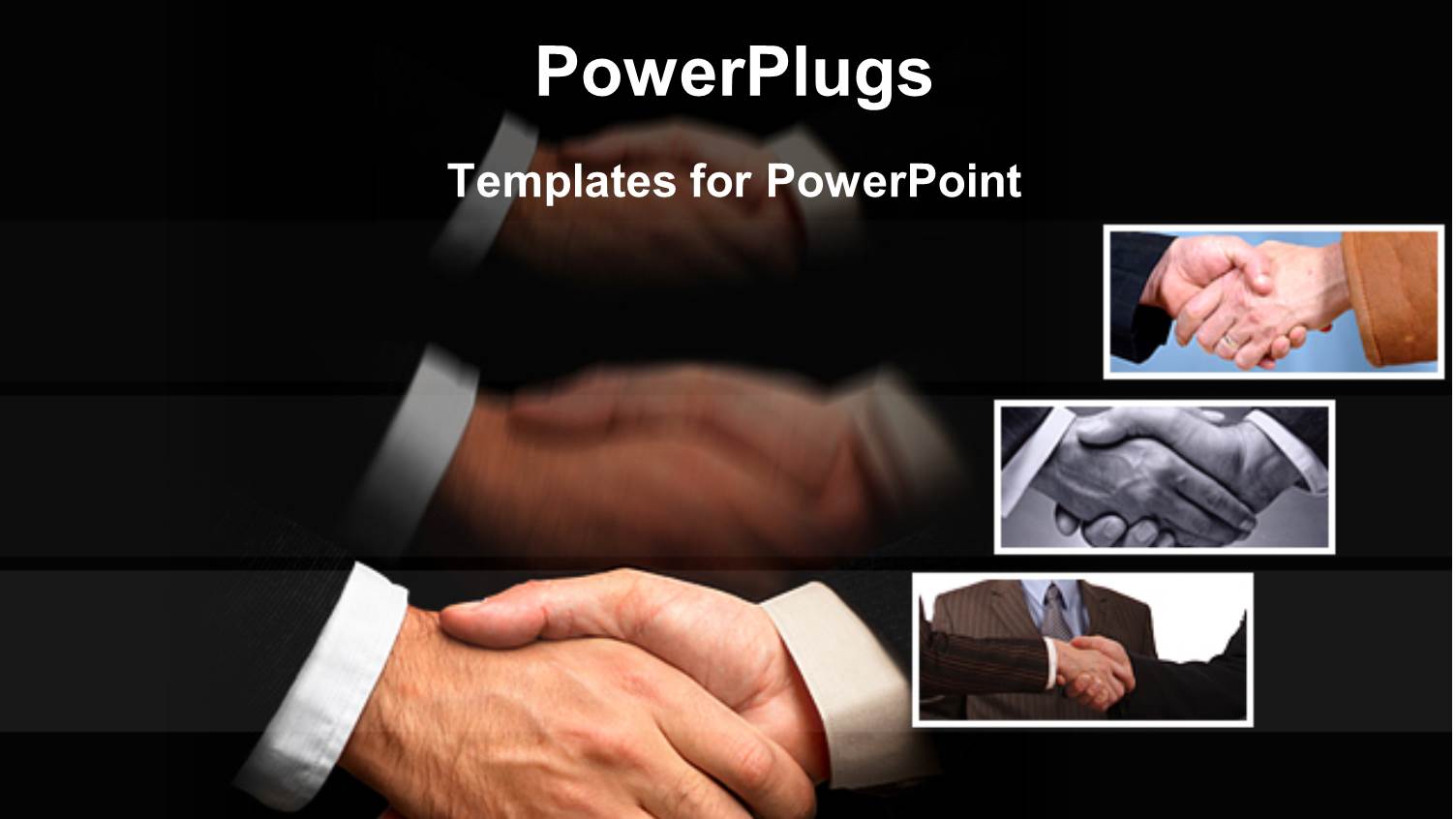 Gentlemen Shaking Hands with Shadow in Background and Handshake Collages