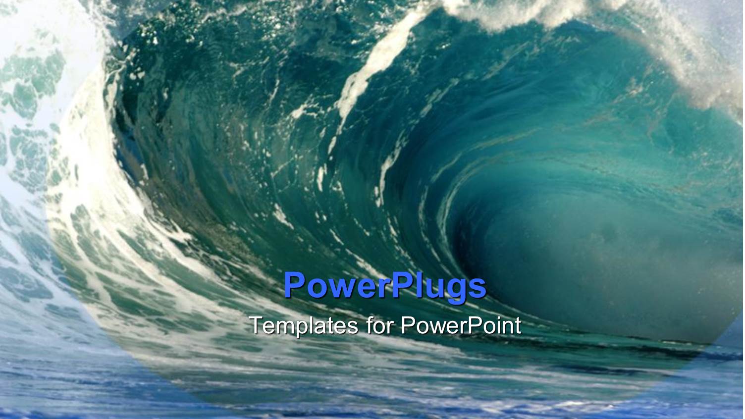 Gigantic Moving Ocean Wave of a Wide Blue Sea