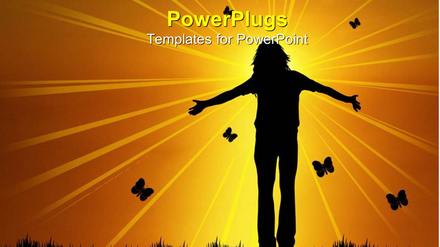 a Girl with Butterflies in the Background