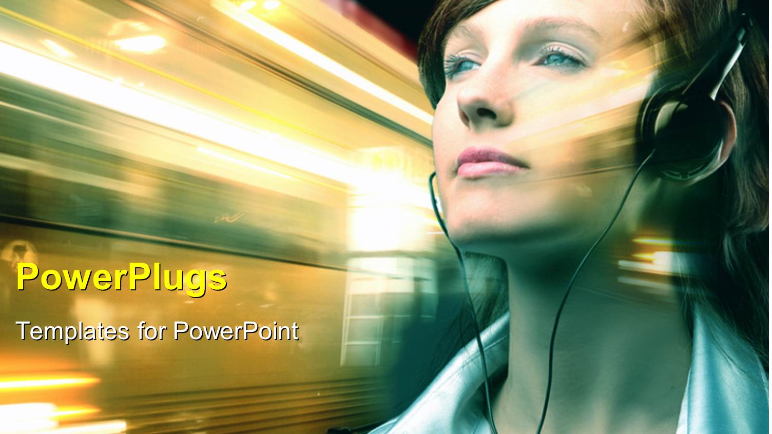 a Girl in the Call Centre with Transport in Background