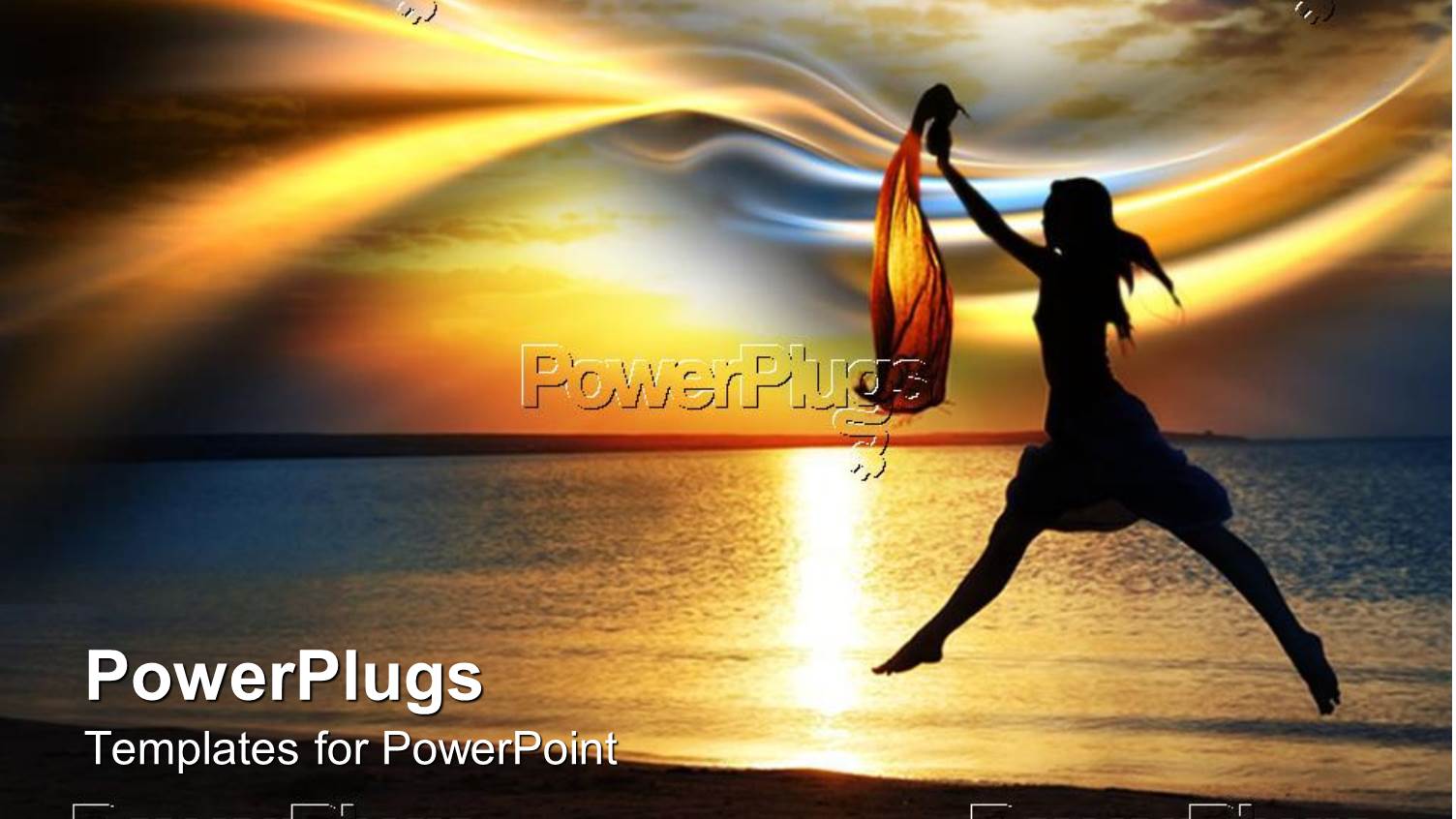 a Girl Dancing on the Beach