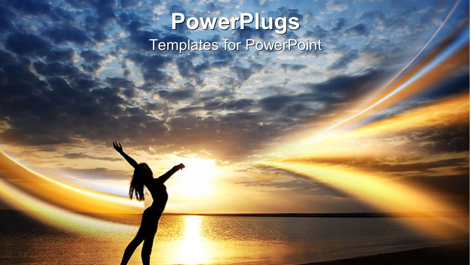 a Girl Dancing on the Beach with Sea in the Background