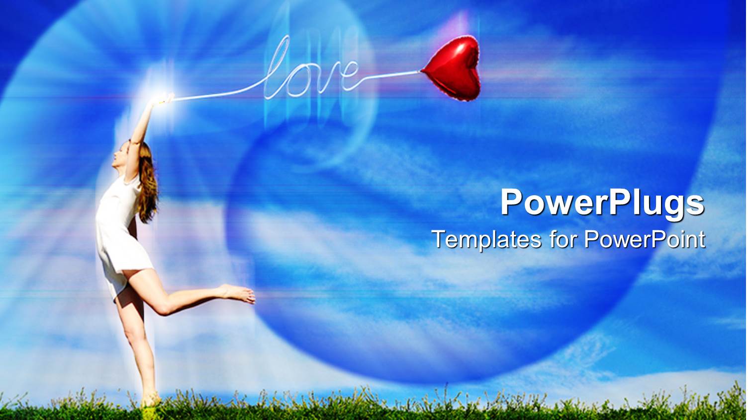 a Girl Dancing with Bluish Background