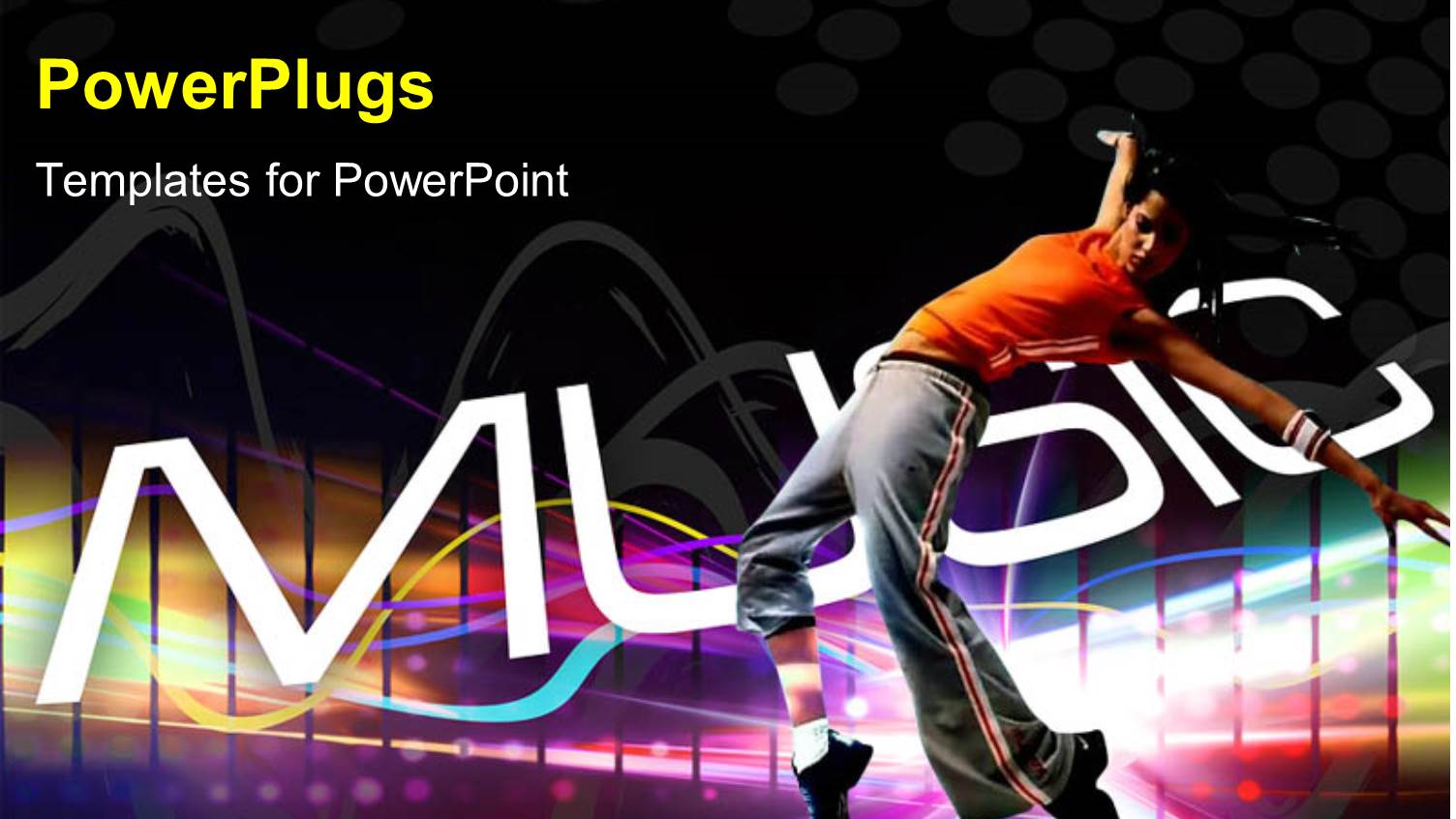 a Girl Dancing with a Lot of Music in the Background