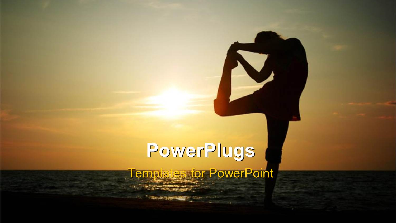 a Girl Doing Exercise with a Sea in the Background