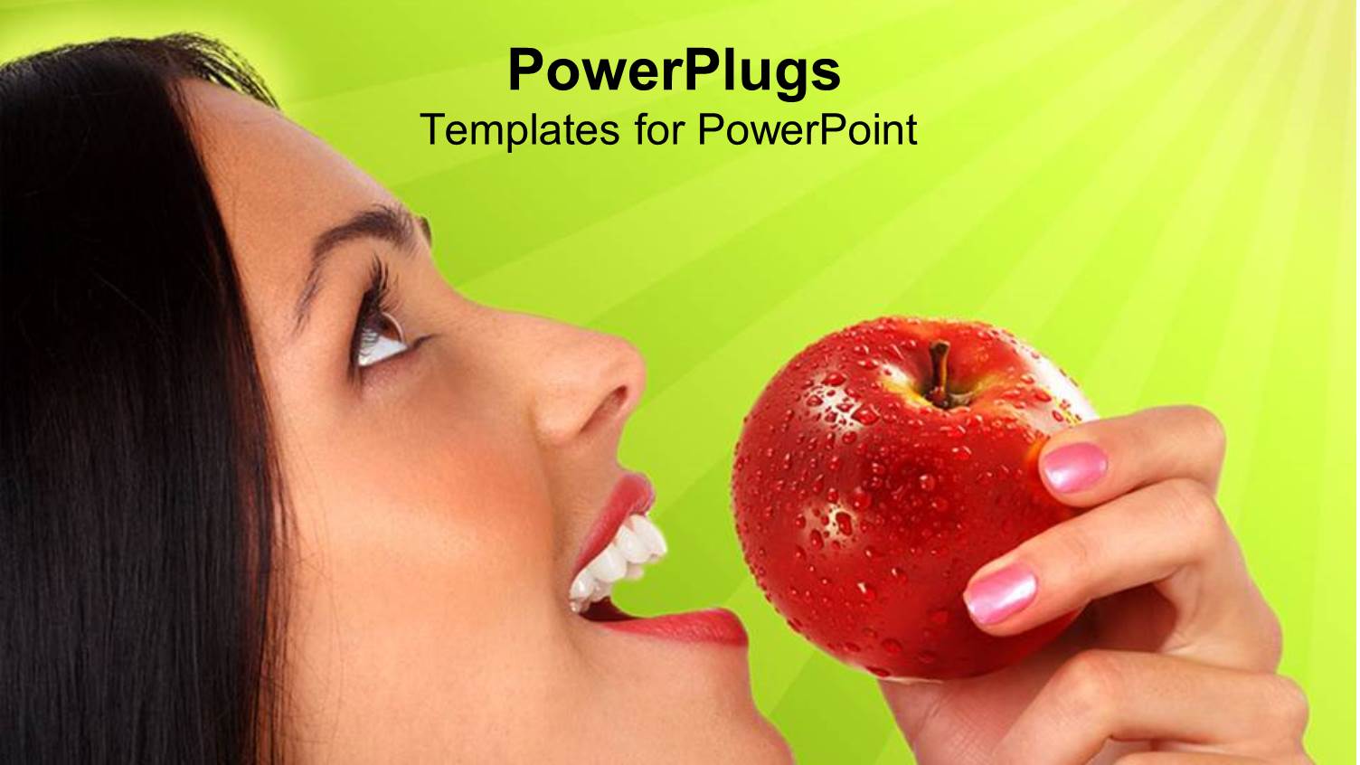 a Girl Going to Eat an Apple